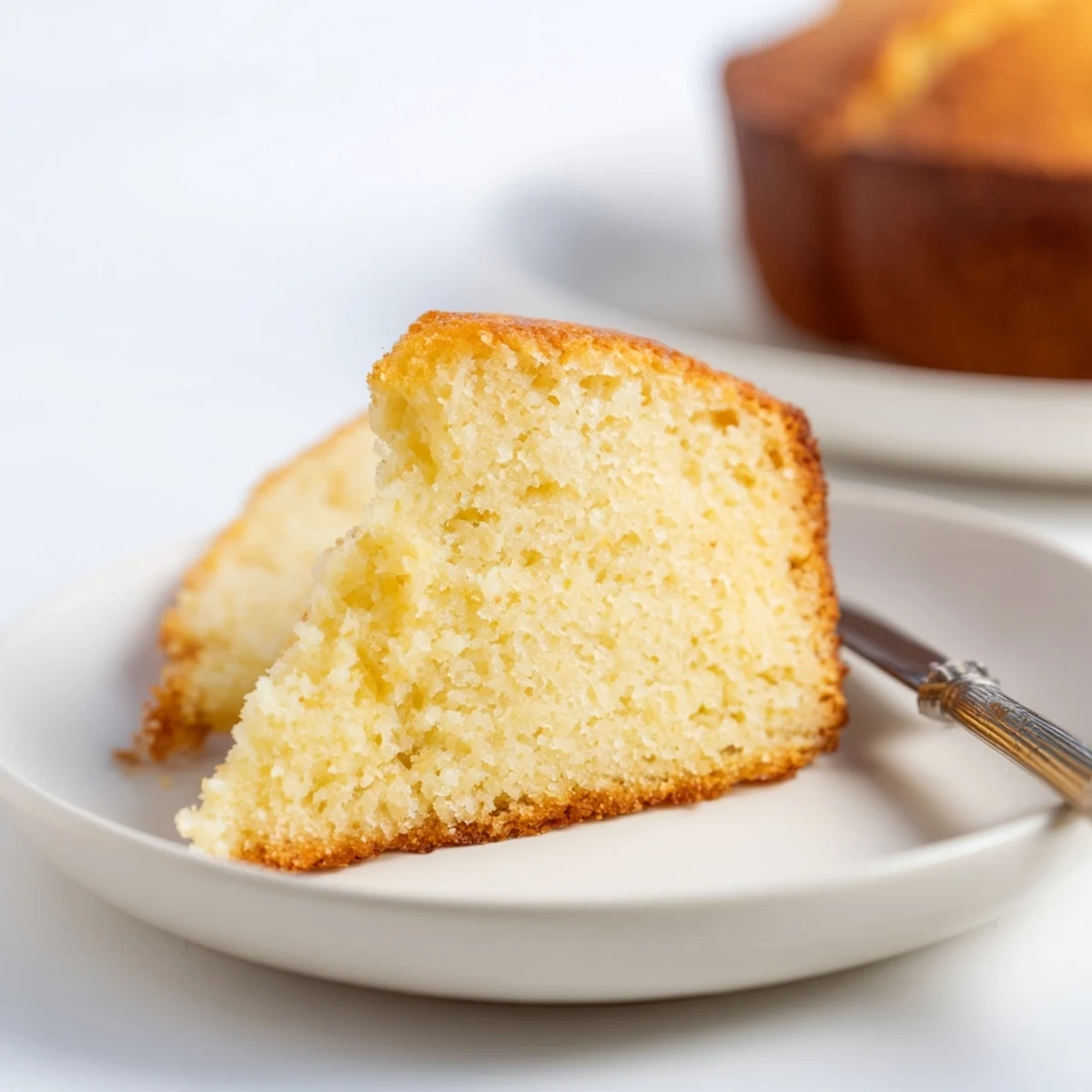 Golden zero carb yogurt bread loaf sliced on wooden board ready for keto breakfast