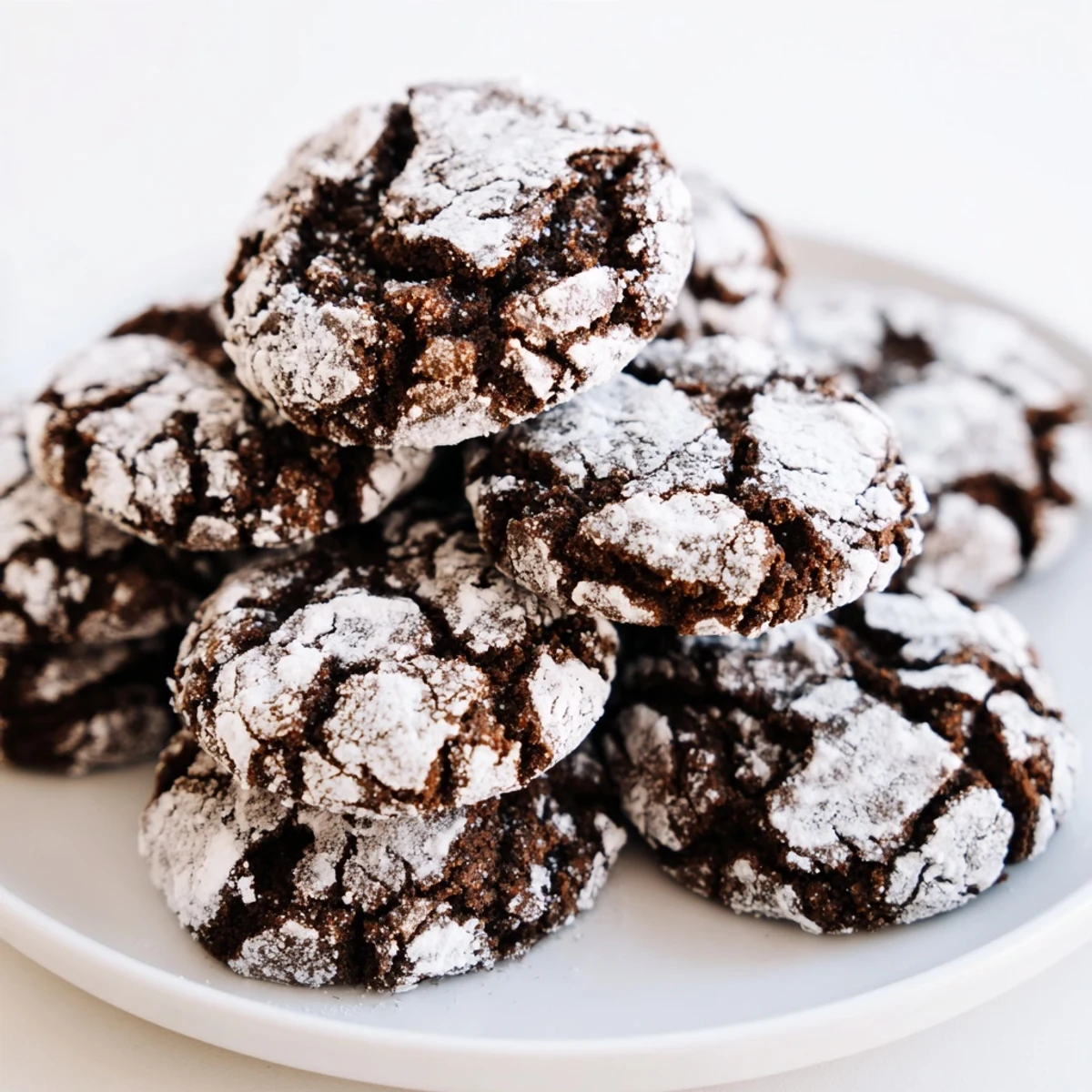 Chewy spiced gingerbread crinkle cookies fresh from the oven with crinkled texture