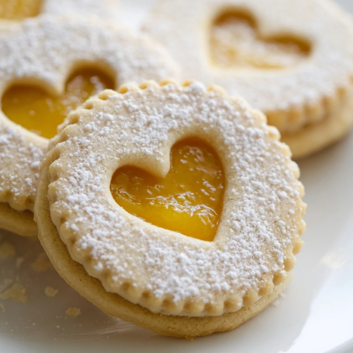 Meyer Lemon Curd Linzer Cookies