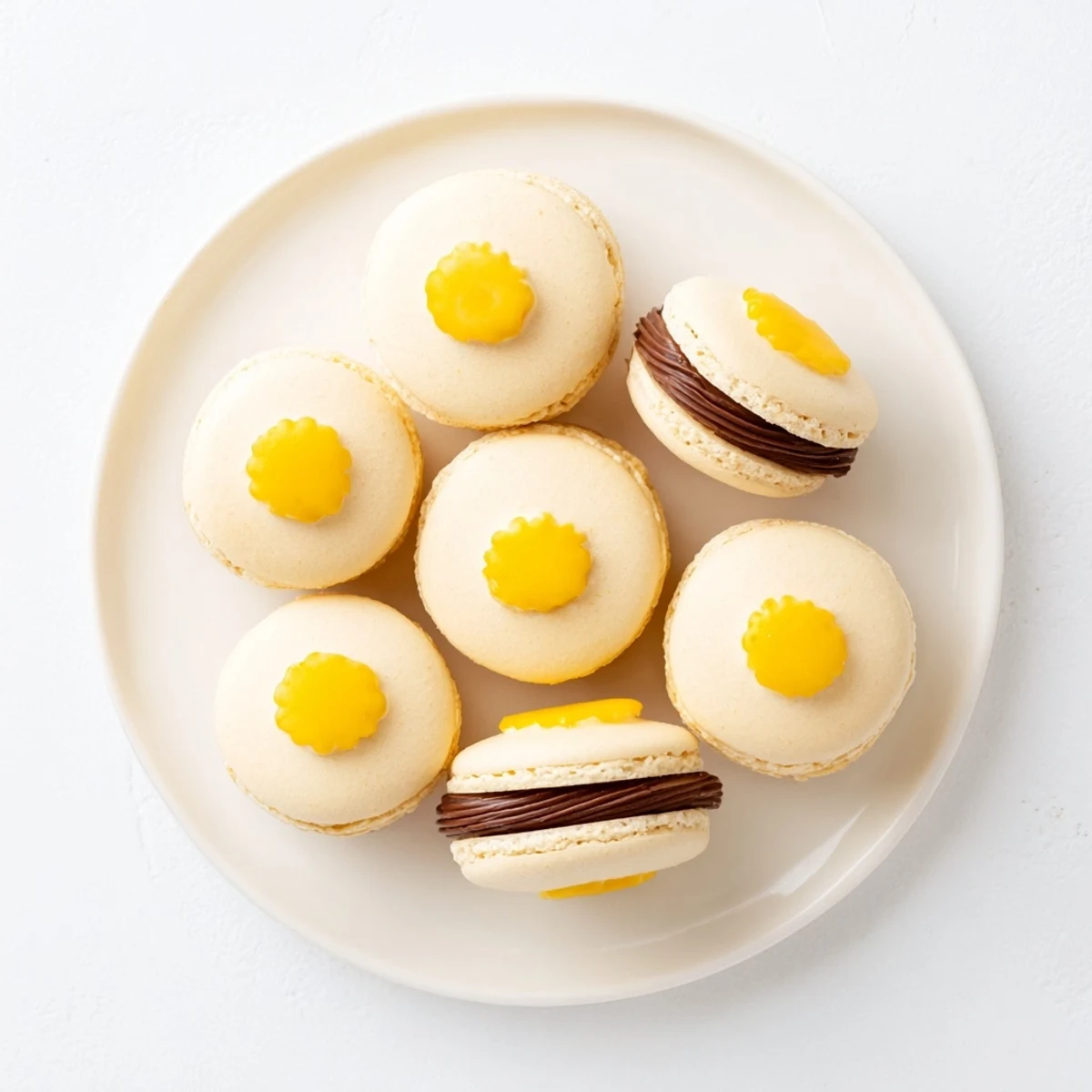 Cadbury Egg Macarons