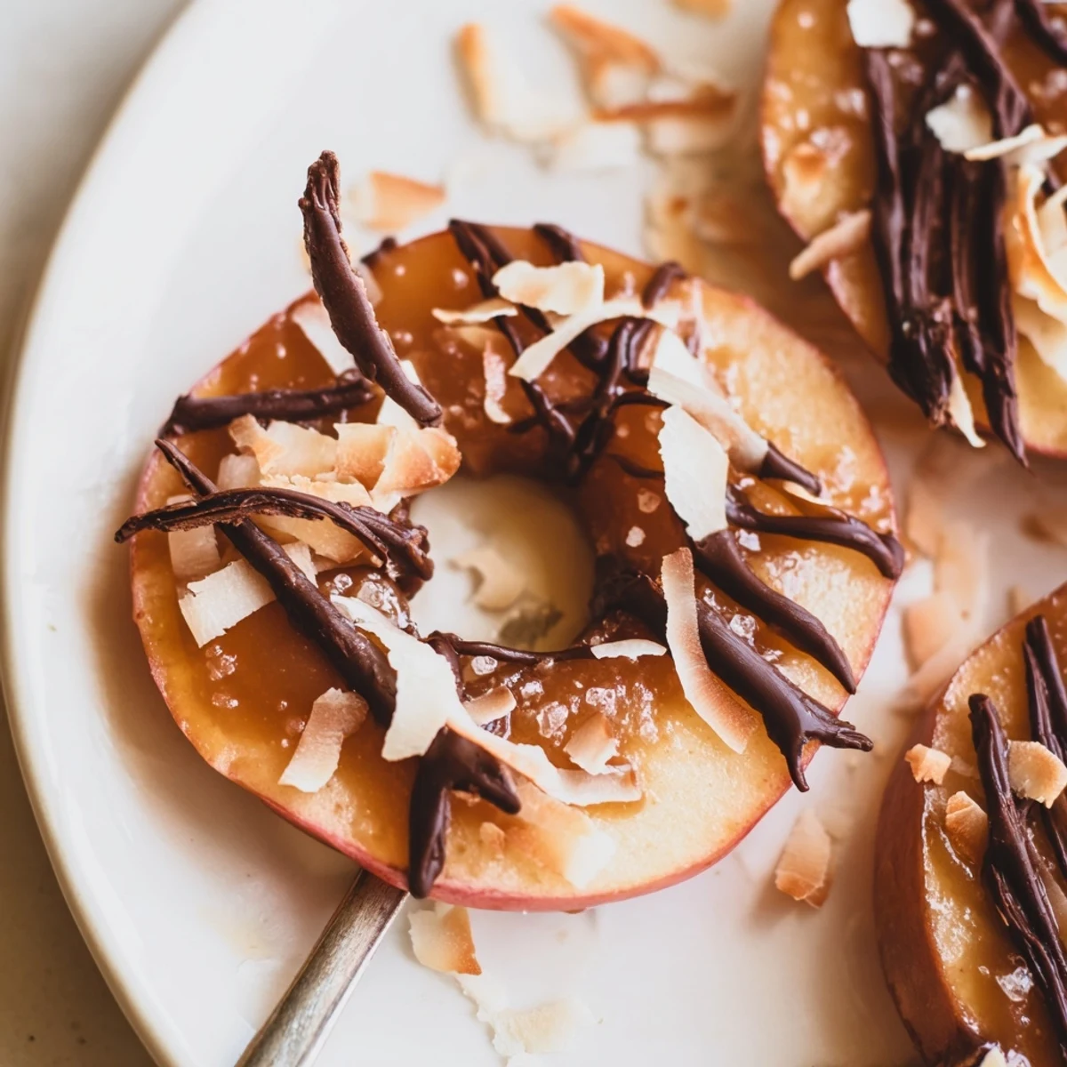 Crisp Samoa Apple Slices arranged on parchment, sprinkled with flaky sea salt