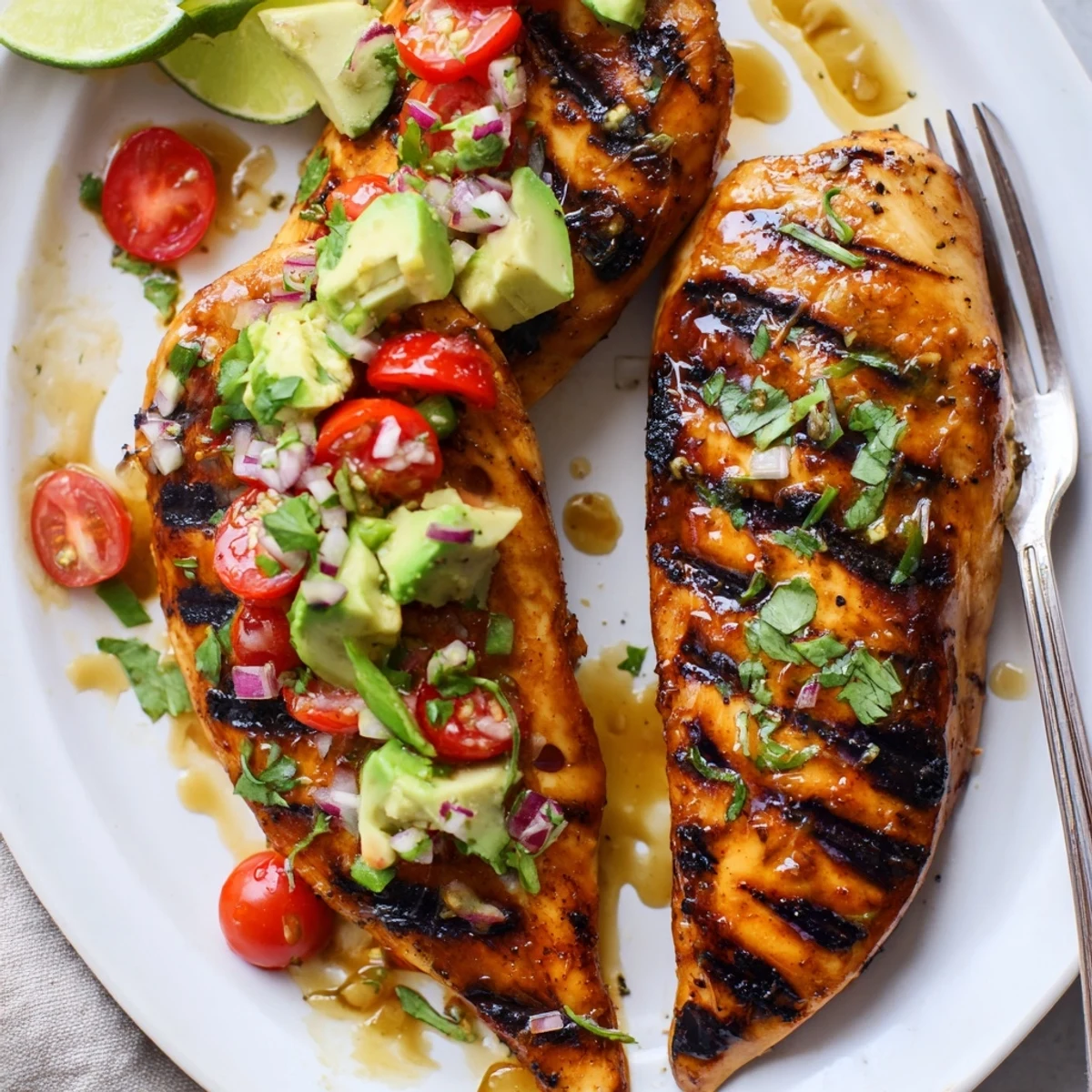 Sliced Fiesta Lime Chicken With Avocado resting on warm tortillas, juicy and aromatic  