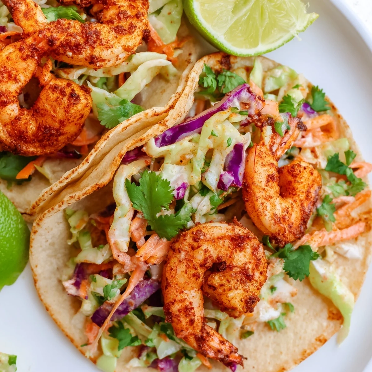 Spicy Shrimp Tacos Garlic Cilantro