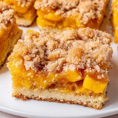 Sweet Buttery Peach Bars